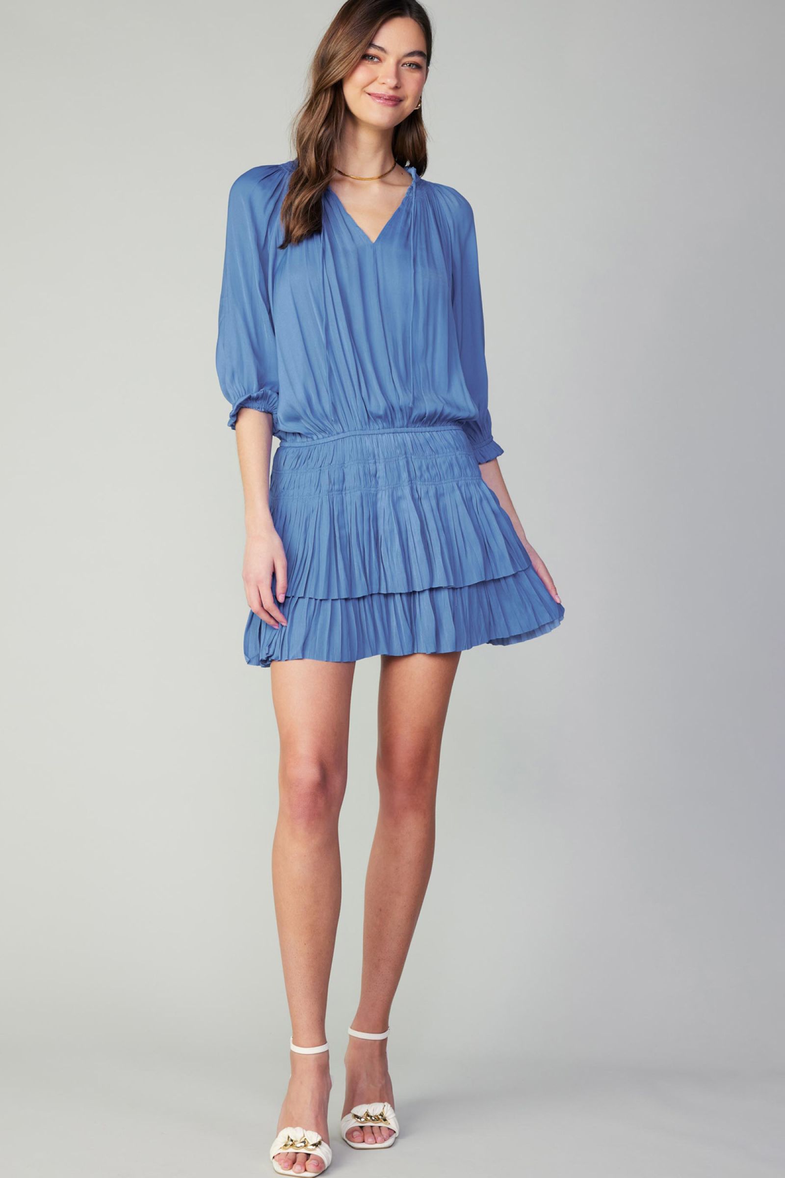 Current air pleated mini dress outlet